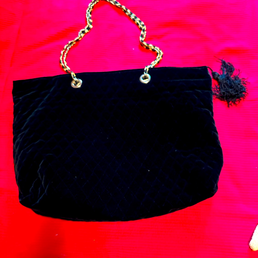 Exclusive Saks Fifth Avenue Richmark velvet satchel purse